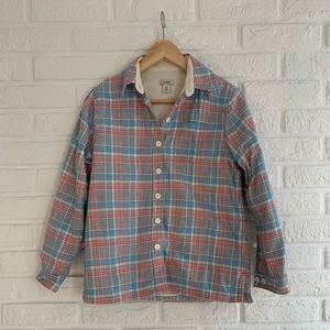 Vintage Plaid fleece lined shirt jacket shacket